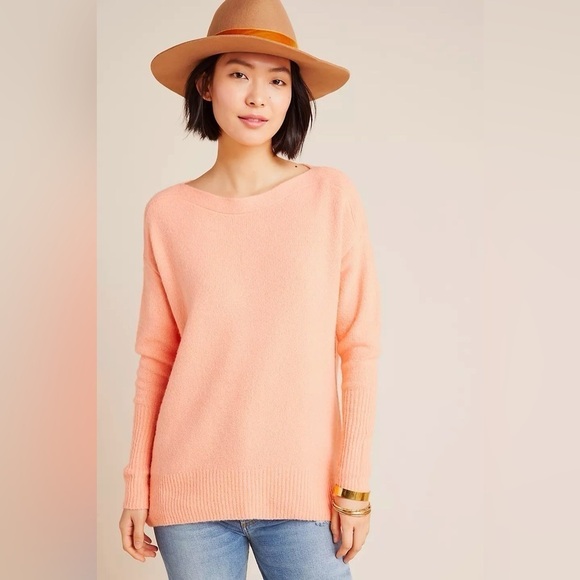 NWT Anthropologie Naomi Sweater in Peach, Size XS - Picture 3 of 11